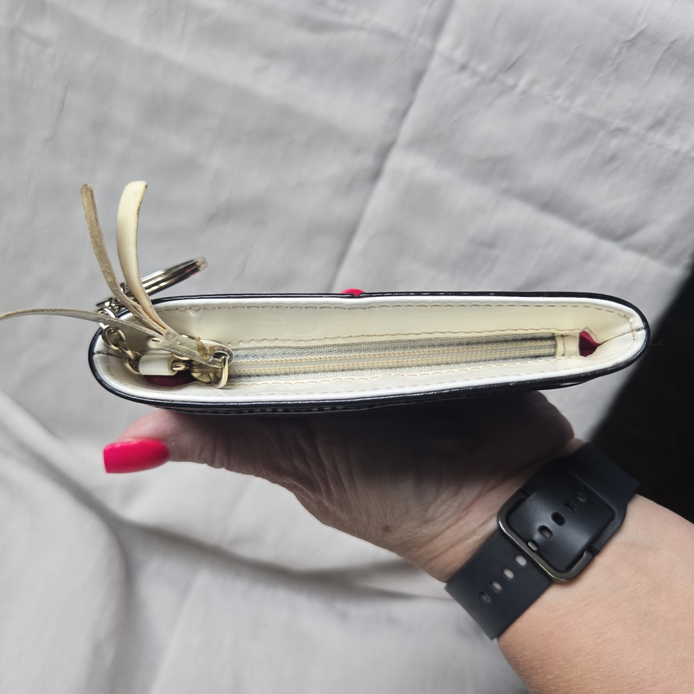 Kate Spade New York Patent Leather Zip Wallet or Key Ring Holder - Picture 9 of 9